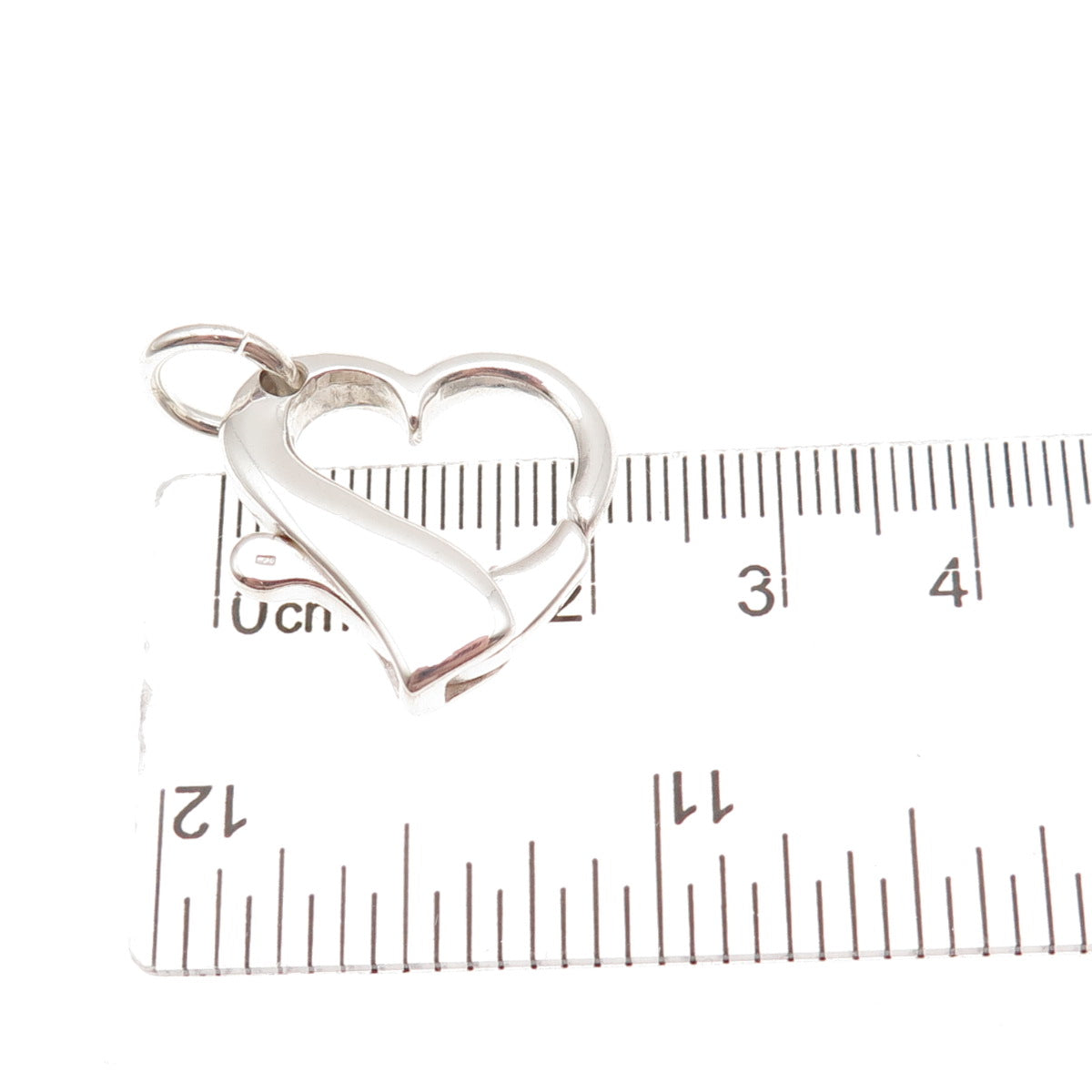 925 Sterling Silver Vintage Bracelet / Necklace Heart Lobster Lock Clasp