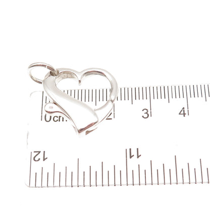 925 Sterling Silver Vintage Bracelet / Necklace Heart Lobster Lock Clasp