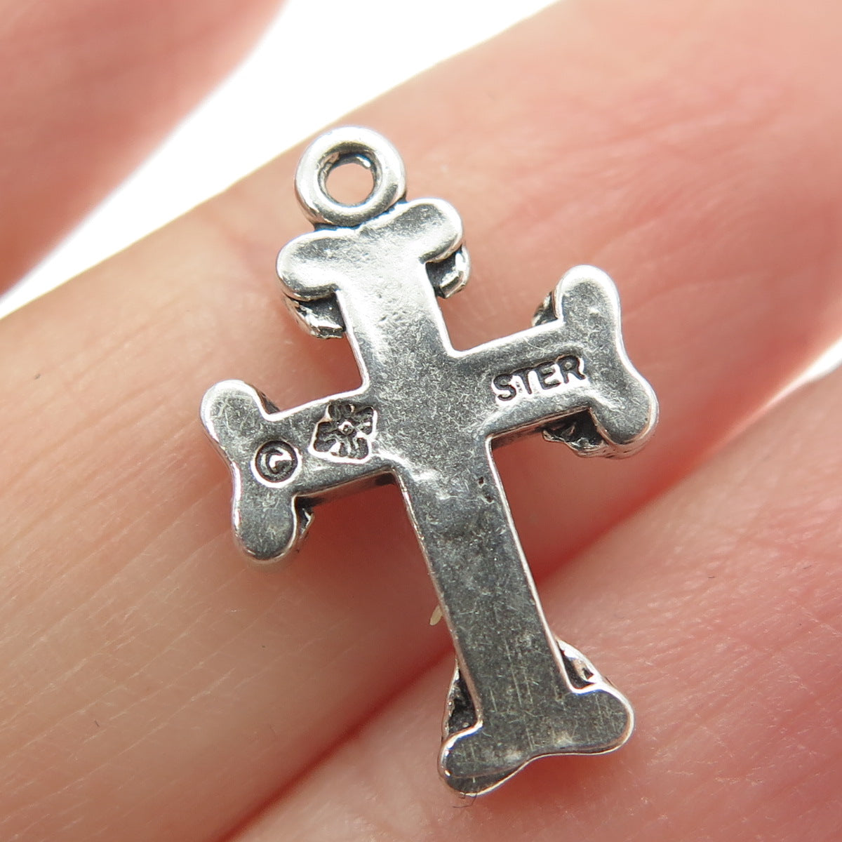 SUN WEST 925 Sterling Silver Vintage Cross Pendant