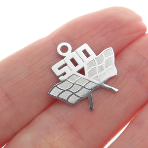 RQC REMBRANDT 925 Sterling Silver Vintage 500 Racing Flags Charm Pendant