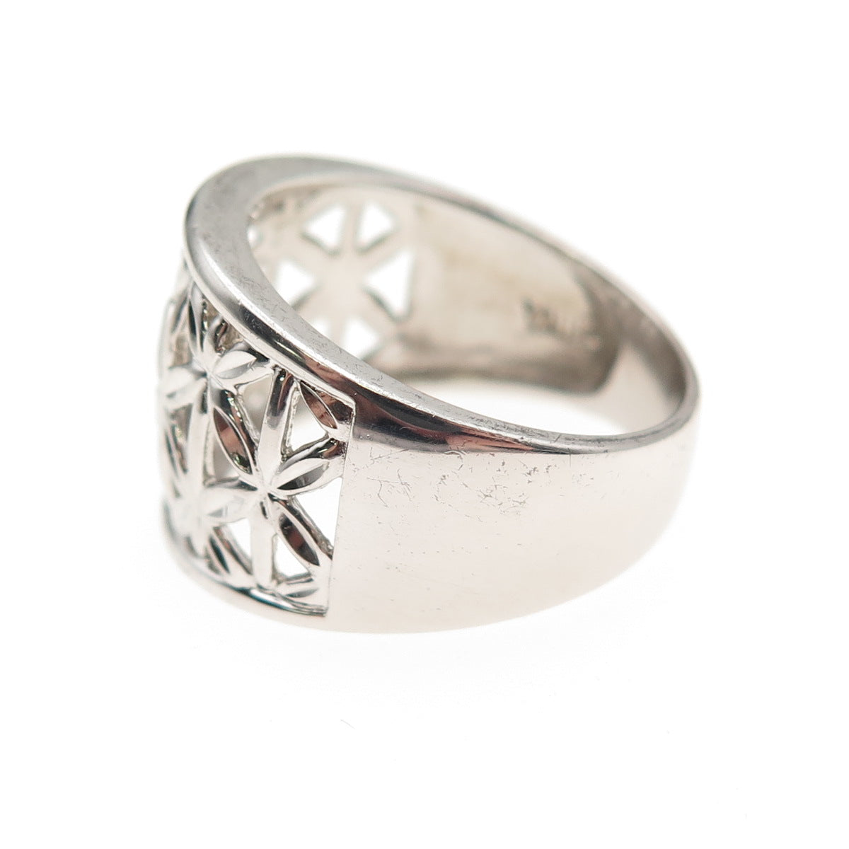 Ross Simons 925 Sterling Silver Butterfly Pattern Ring Size 7.25