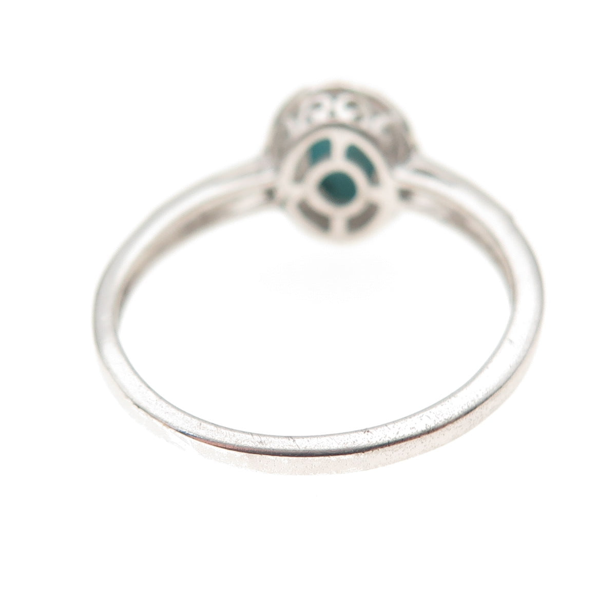 Chuck Clemency 925 Sterling Silver Real Diamond & Turquoise Ring Size 8