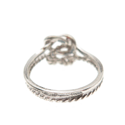 925 Sterling Silver Vintage Mariner Love Knot Ring Size 6.75