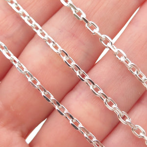 925 Sterling Silver Cable Chain Necklace 20"