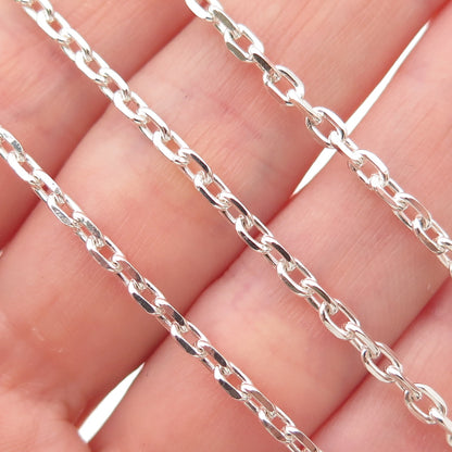 925 Sterling Silver Cable Chain Necklace 20"