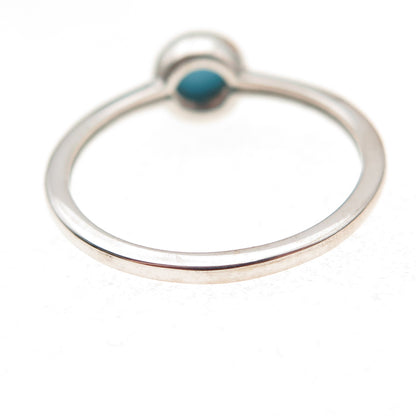 Chuck Clemency 925 Sterling Silver Real Sleeping Beauty Turquoise Ring Size 8