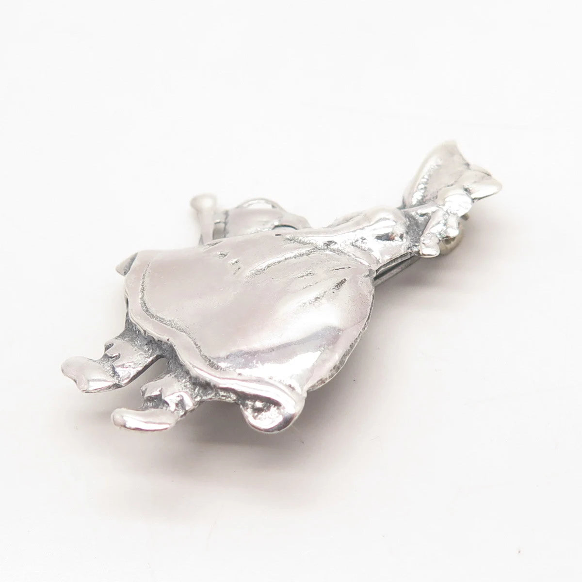 925 Sterling Silver Vintage Girl w/ Water Can Pin Brooch