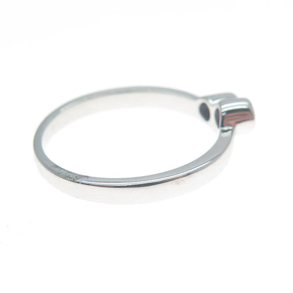 925 Sterling Silver Round-Cut Purple C Z Ring Size 8