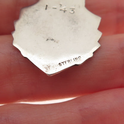 925 Sterling Silver 2-Tone Antique 1943 NY Public School 159 Fob Charm Pendant