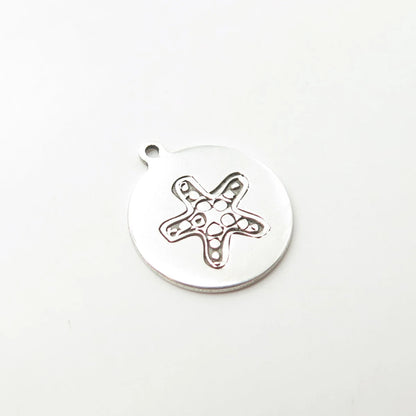 925 Sterling Silver USA Two In Town Starfish Charm Pendant
