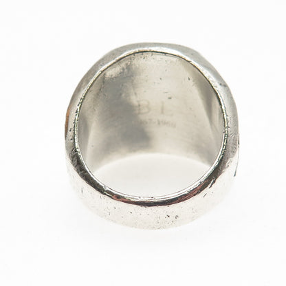 925 Sterling Silver Vintage Enamel US Army Vietnam Oxidized Ring Size 10
