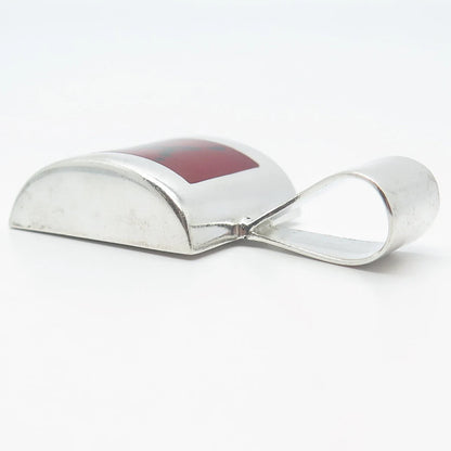 925 Sterling Silver Vintage Real Jasper Gemstone Pendant