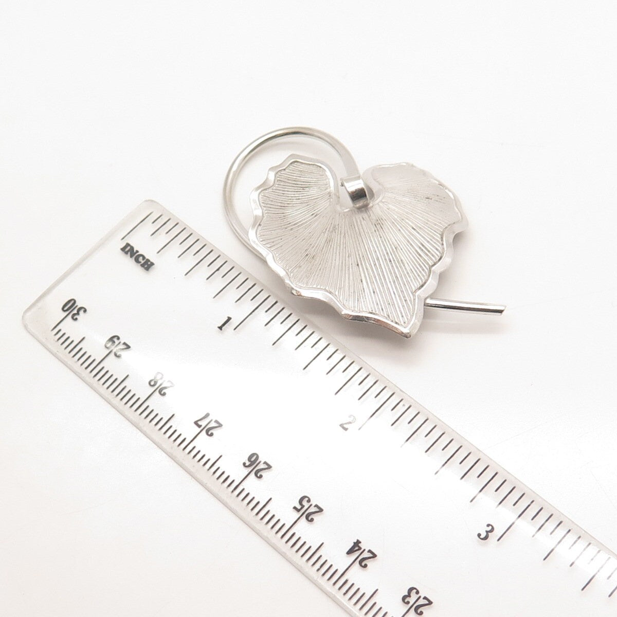 925 Sterling Silver Vintage Beau Leaf Pin Brooch
