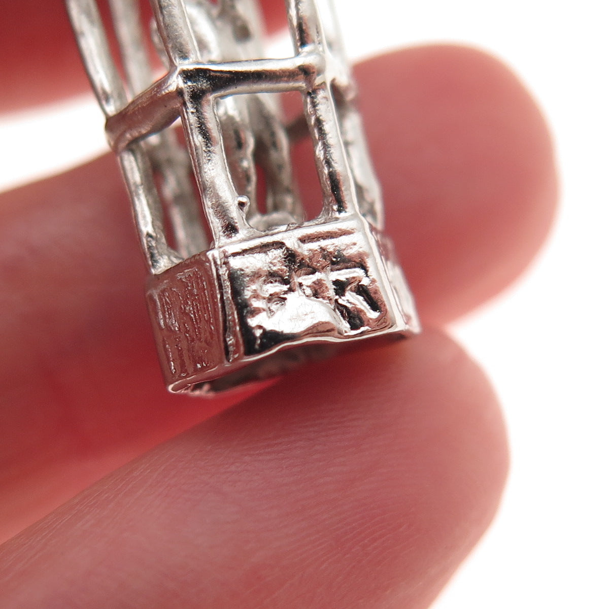925 Sterling Silver Vintage Bermuda Traffic Controller 3D Charm Pendant