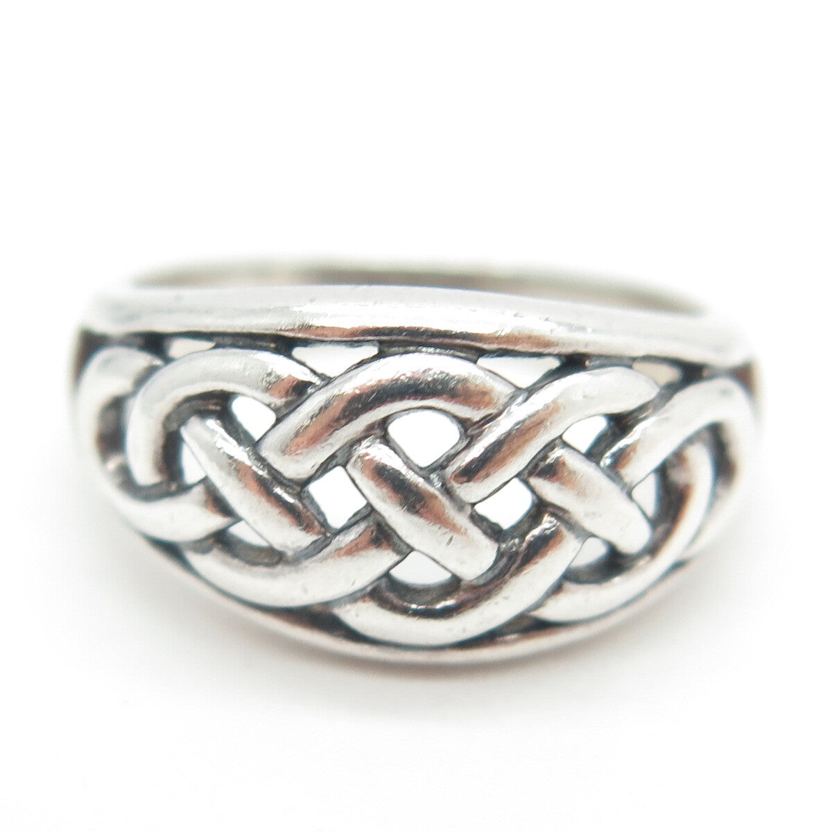 925 Sterling Silver Vintage Celtic Knot Ring Size 6.75