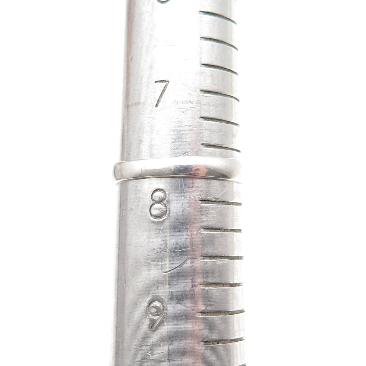 925 Sterling Silver Vintage Cat Cartoon Style Oxidized Ring Size 7.75