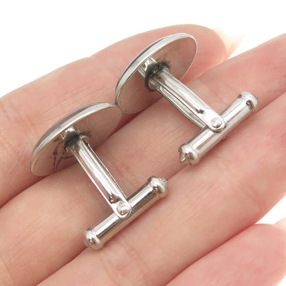925 Sterling Silver Antique Art Deco Monarch Butterfly Wing Sunset Cufflinks