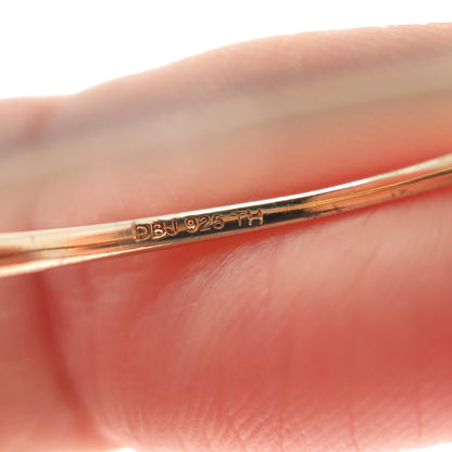 DBJ DEE BERKLE 925 Sterling Gold Plated Real Diamond Stackable Ring Size 10.25