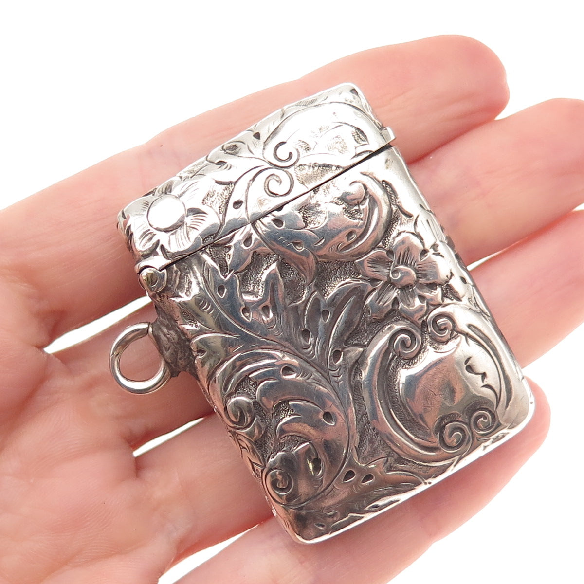 Deakin & Francis 925 Sterling Silver Antique 1894 Birmingham Vesta Match Case