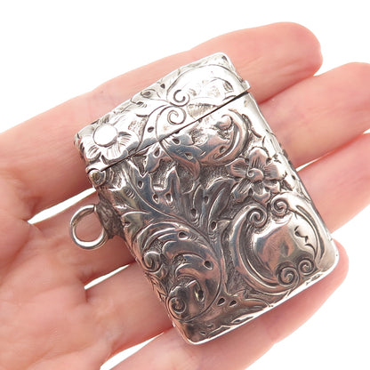 Deakin & Francis 925 Sterling Silver Antique 1894 Birmingham Vesta Match Case