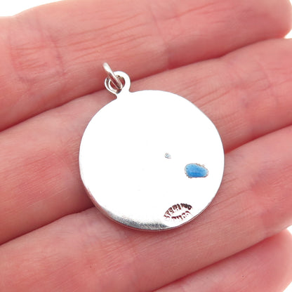 Breadner Co. 925 Sterling Silver Vintage Enamel St. George Bermuda Charm Pendant