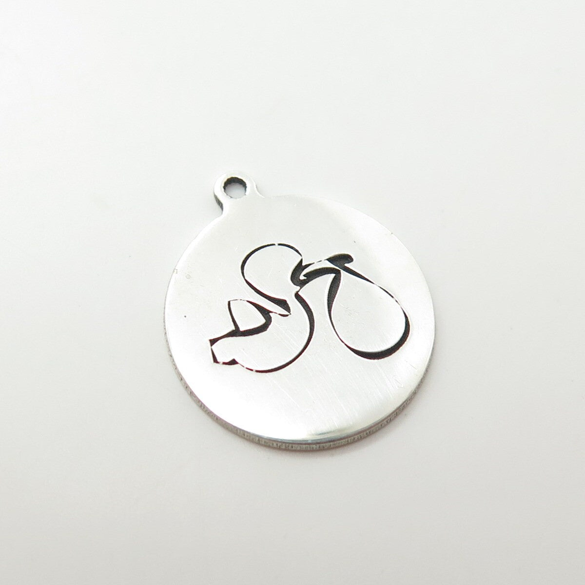 925 Sterling Silver USA Two In Town Stork Charm Pendant