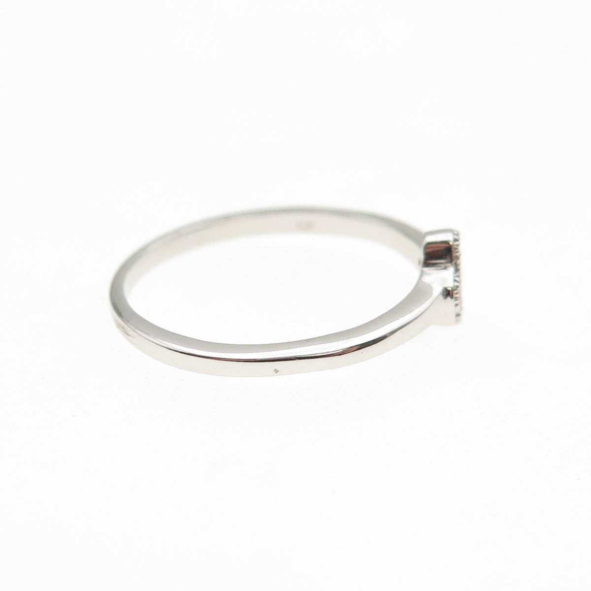 925 Sterling Silver Round-Cut C Z Flower Ring Size 6.25