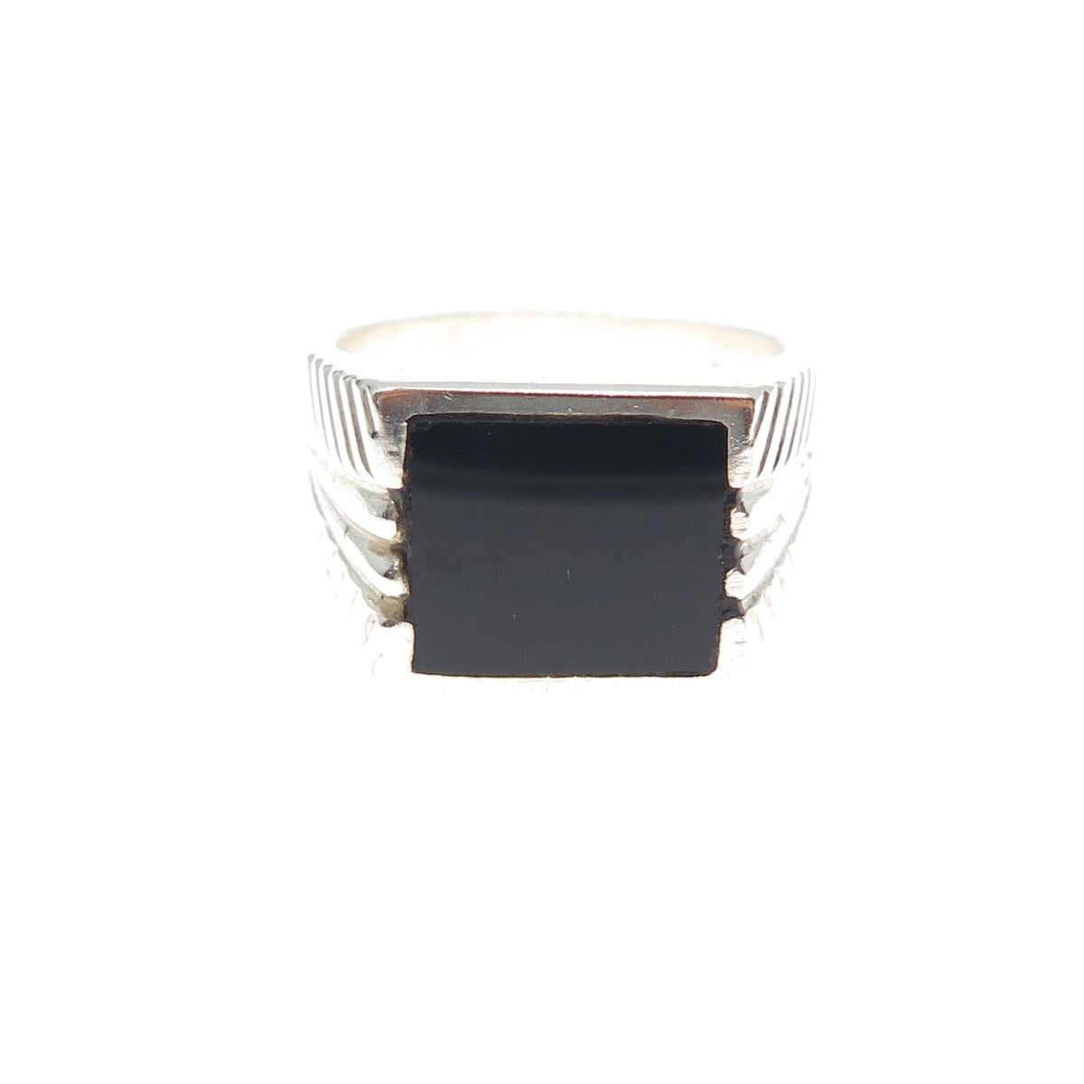 PHLD PlayHardLookDope 925 Sterling Silver Real Black Onyx Ring Size 9.75