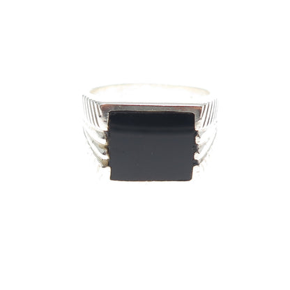 PHLD PlayHardLookDope 925 Sterling Silver Real Black Onyx Ring Size 9.75