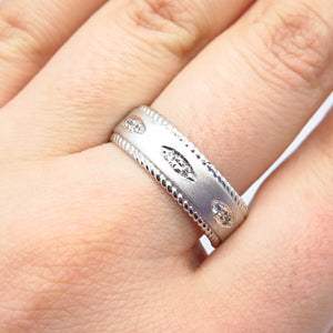 925 Sterling Silver C Z Twisted Accent Ring Size 10