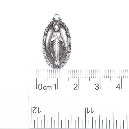 WALTER E. HAYWARD 925 Sterling Silver Vintage St. Mary Religious Charm Pendant