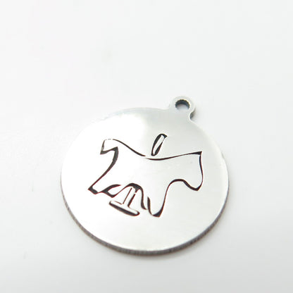 925 Sterling Silver USA Two In Town Horse Pendant