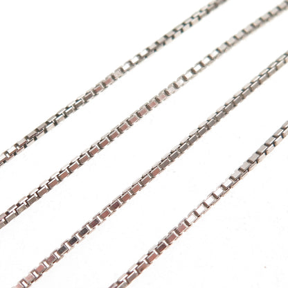 925 Sterling Silver Italy Box Chain Necklace 16"