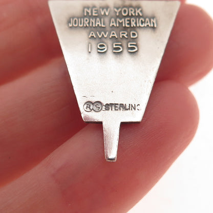 925 Sterling Silver Vintage 1955 Tournament of Orators NY Journal Award Pendant