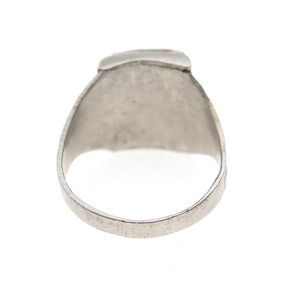 Silver-Tone Antique Art Deco Enamel Roman Warrior Ring Size 6.5