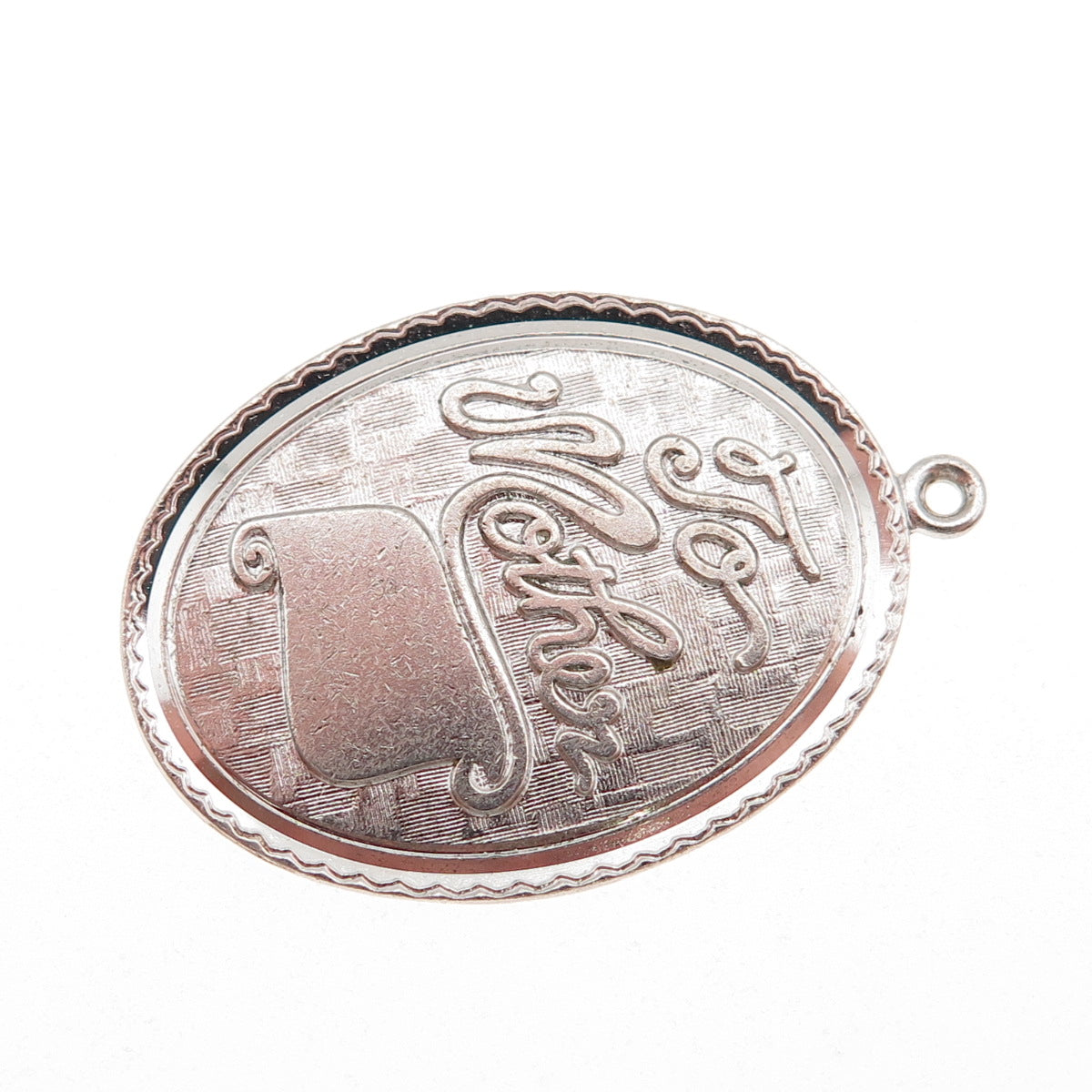 Griffith & Sons 925 Sterling Silver Vintage To Mother Tag Charm Pendant