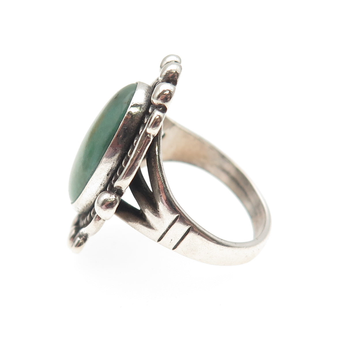 Bell Trading Post Old Pawn 925 Sterling Vintage Royston Turquoise Ring Size 5.25