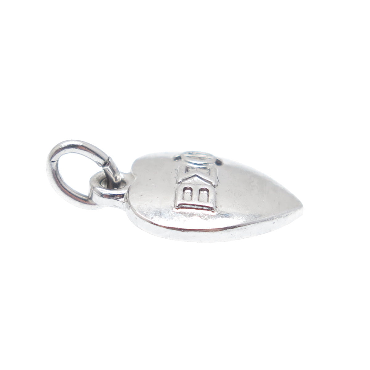925 Sterling Silver Antique Beta Sigma Phi Fraternity Heart Minimalist Pendant