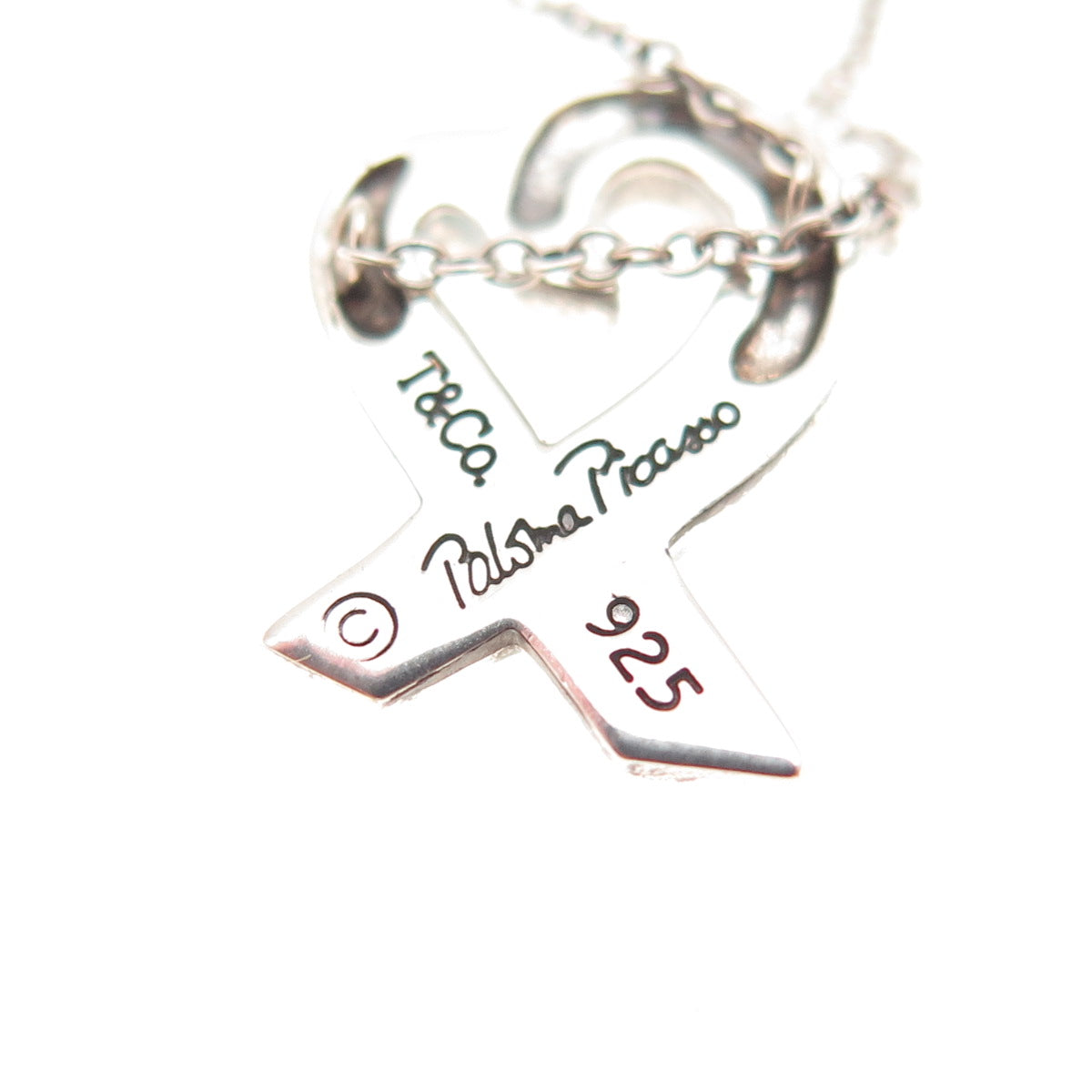 Tiffany & Co. Paloma Picasso Sterling Silver Vintage Loving Heart Necklace 16"