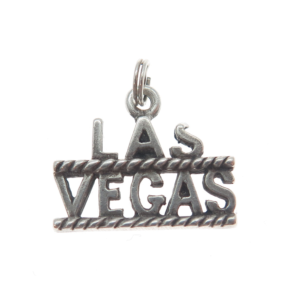 MAISELS INDIAN TRADING 925 Sterling Silver Vintage Las Vegas Oxidized Pendant