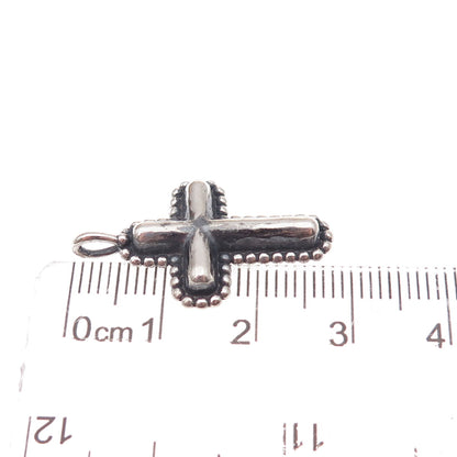 Or Paz PZ 925 Sterling Silver Vintage Israel Cross Oxidized Charm Pendant