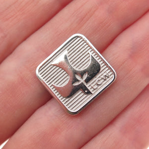 Robbins & Co. Sterling Silver Vintage League of Catholic Women Mini Pin Brooch