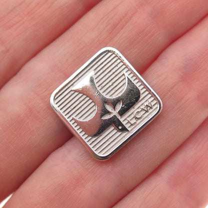 Robbins & Co. Sterling Silver Vintage League of Catholic Women Mini Pin Brooch