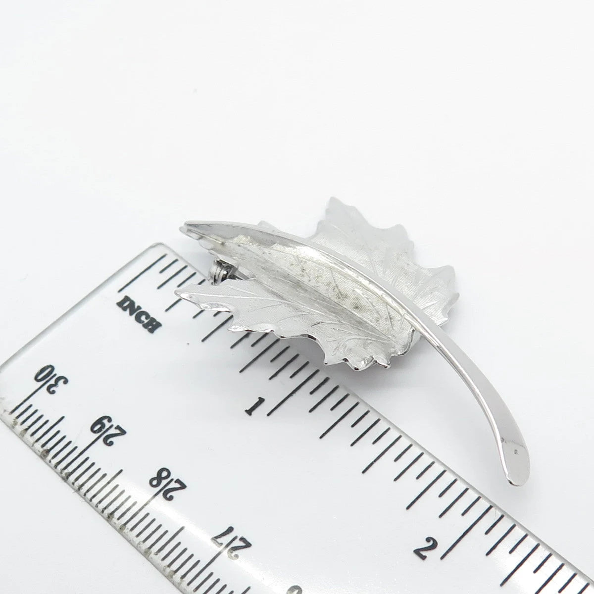 925 Sterling Silver Vintage Beau Leaf Pin Brooch