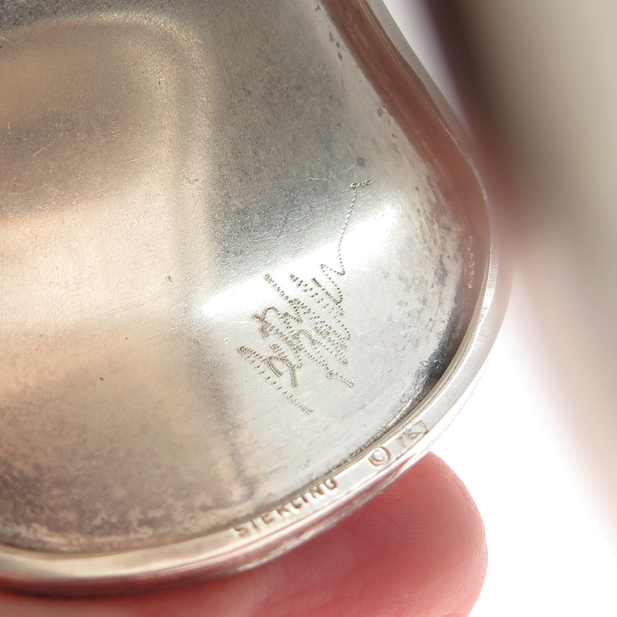 Beth Rollin Sterling Silver Vintage Modernist Wide Adjustable Cuff Bracelet 7"