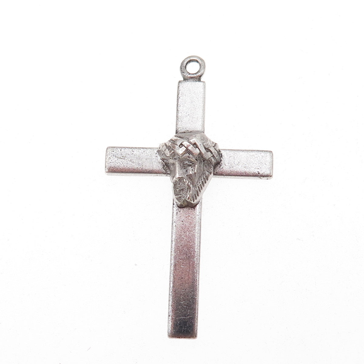 Princess Pride 925 Sterling Silver Antique Art Deco Jesus Cross Charm Pendant