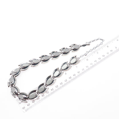 RENOIR SAUTEUR 925 Sterling Vintage Modernist Tulip Flower Chain Necklace 18"