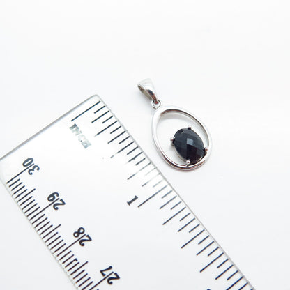 925 Sterling Silver Lab-Created Sapphire Pendant