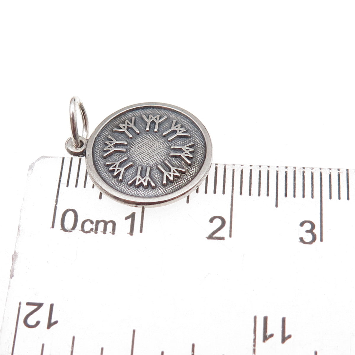 925 Sterling Silver Vintage 1967 Expo Friendship Oxidized Charm Pendant