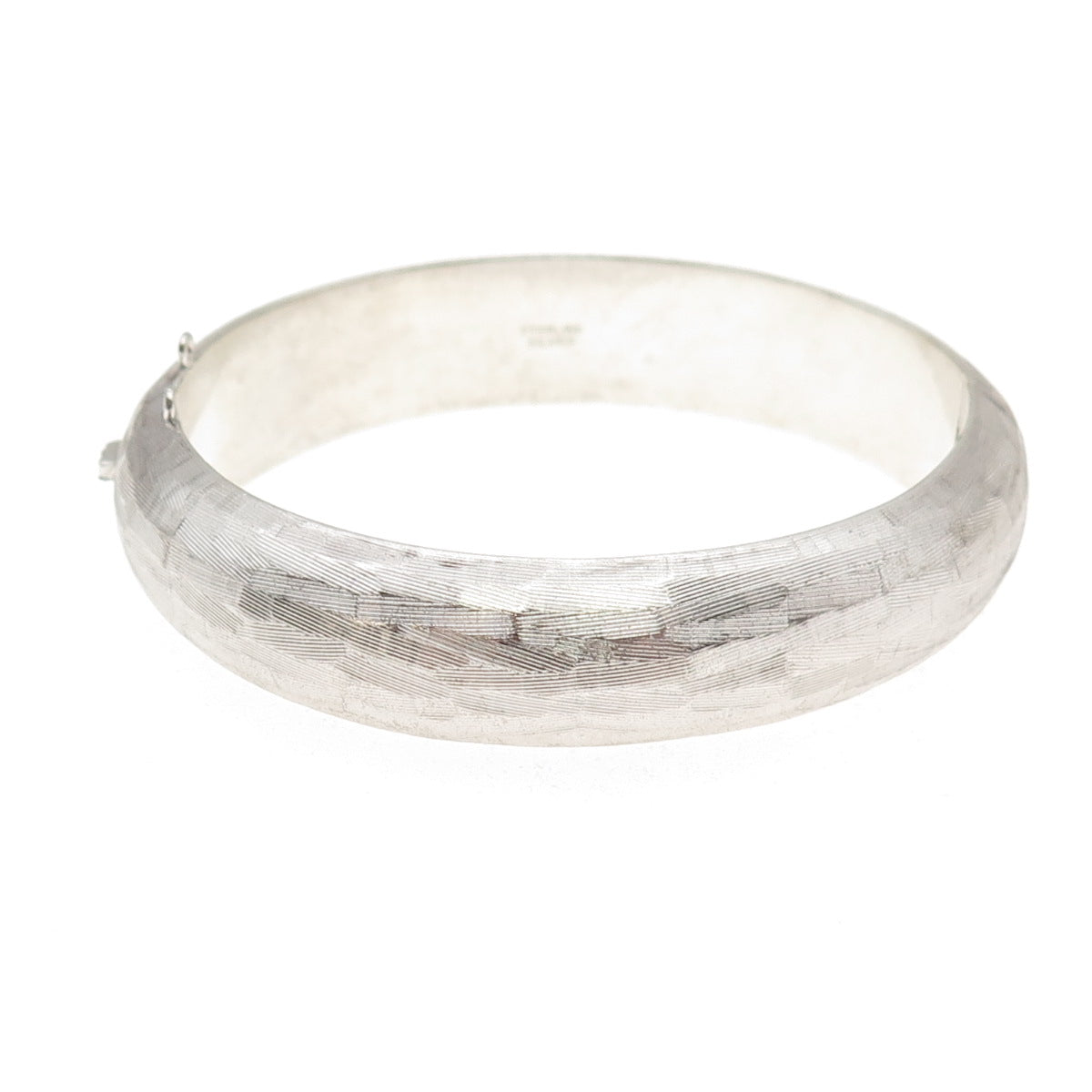 Hayward 925 Sterling Silver Vintage Brushed Bangle Bracelet 7"